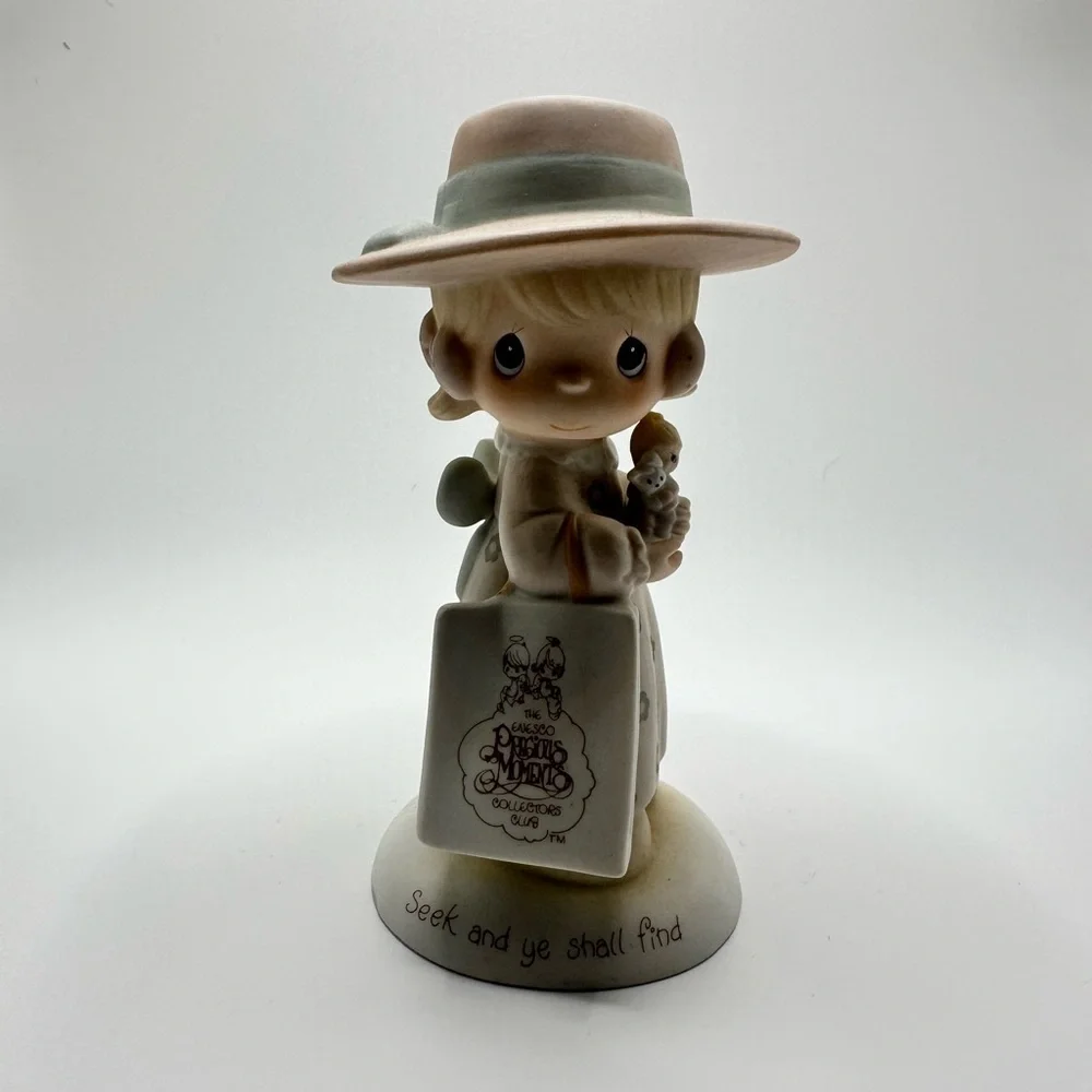 Precious Moments Figurine - Pink Hat & Cream Dress